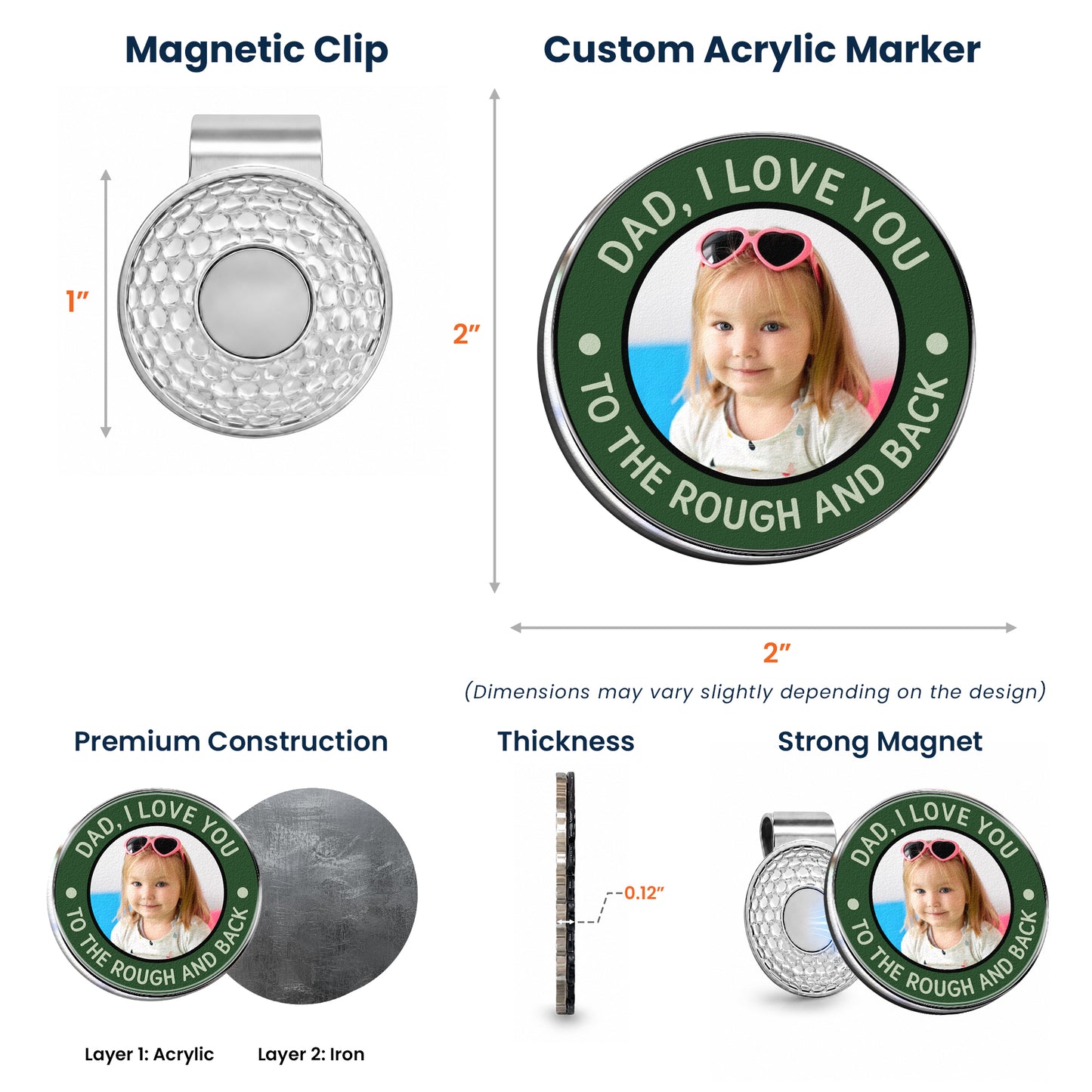 Best Dad By Par - Personalized Golf Ball Marker