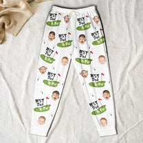 Best Dad By Par - Personalized Photo Sweatpants