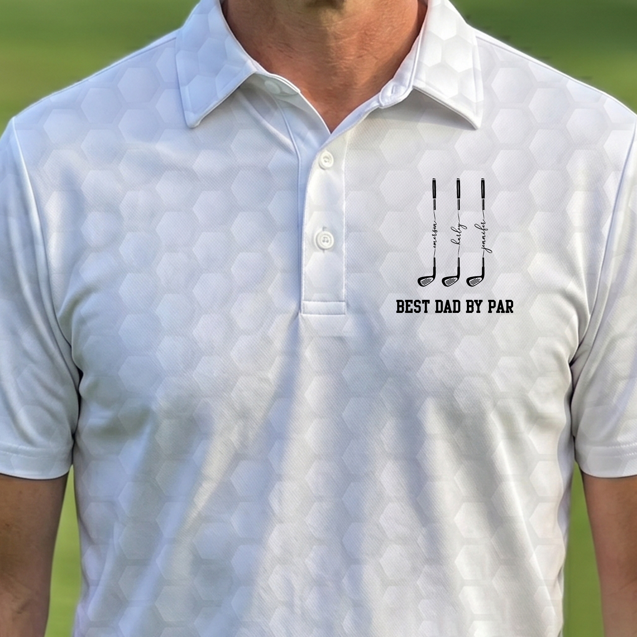 Father's Day Gifts, Best Dad By Par, Best Grandpa By Par - Personalized Polo Shirt