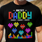 Best Dad Ever Block Puzzle - Personalized Shirt