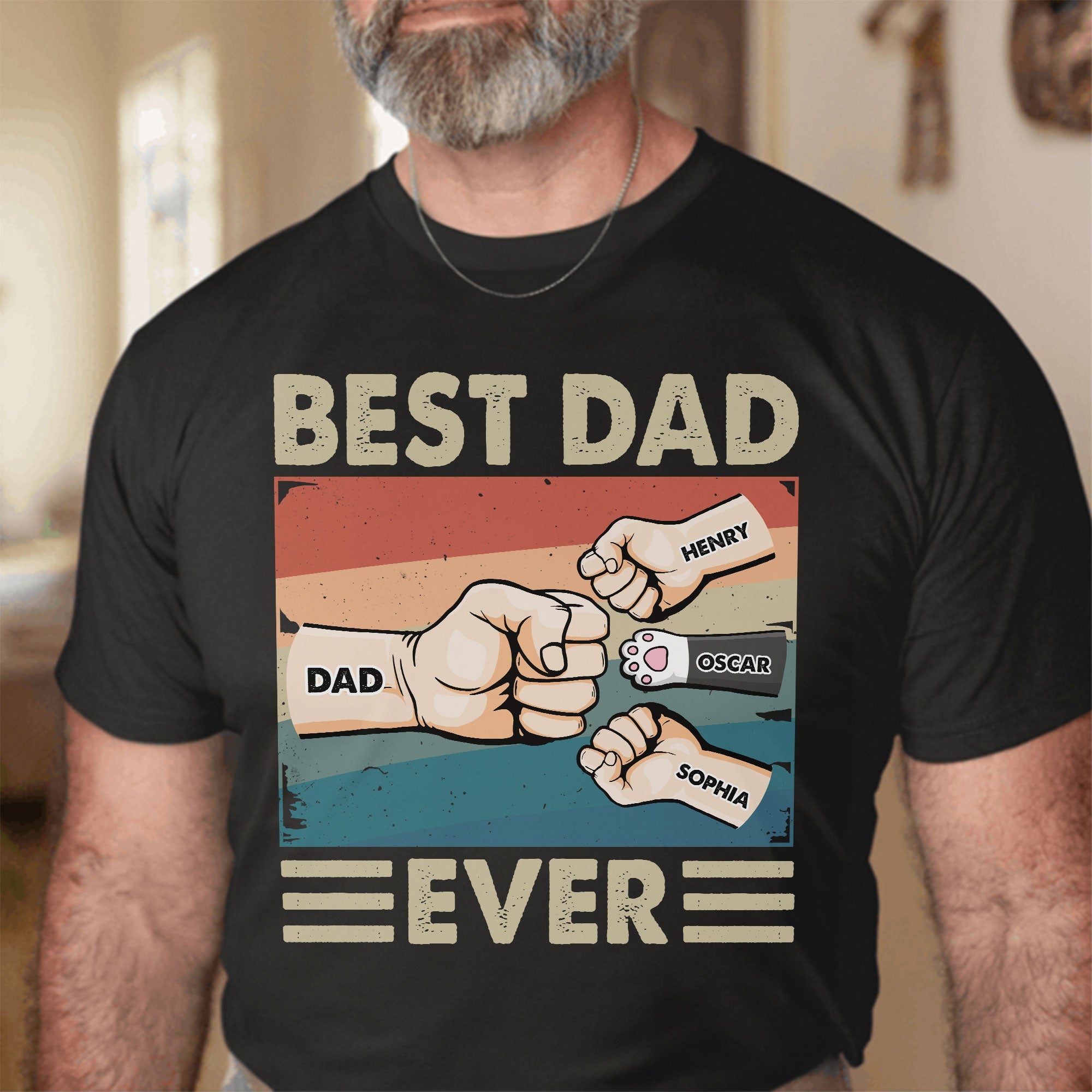 Best Dad Ever - Cartoon Version - Personalized Shirt