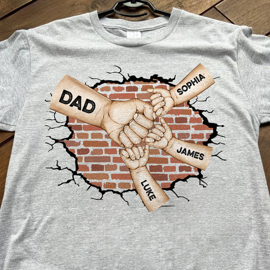 Best Dad Ever Custom Fist Bump - Personalized Shirt
