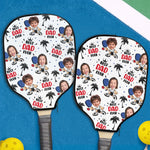 Best Dad Ever Custom Kid Face - Personalized Photo Pickleball Paddle Cover