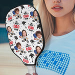 Best Dad Ever Custom Kid Face - Personalized Photo Pickleball Paddle Cover