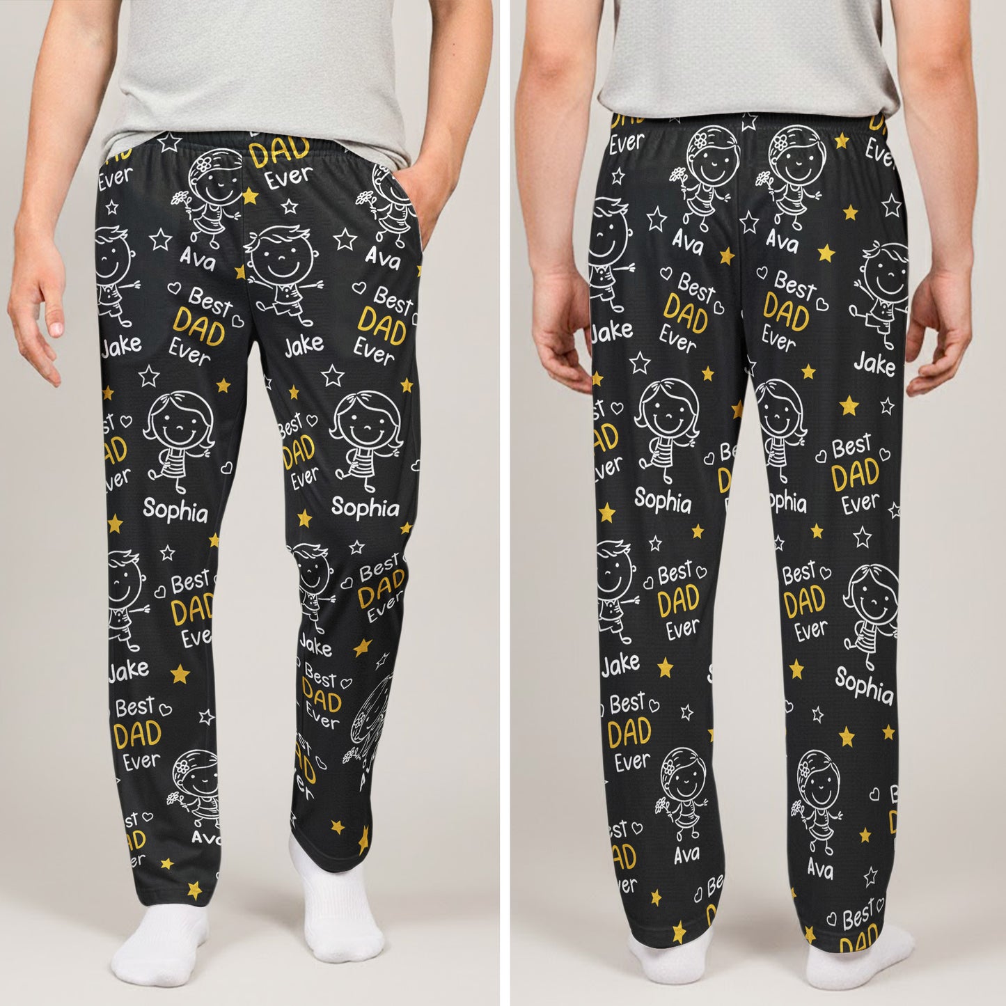 Best Dad Ever Custom Kids Pet - Personalized Lounge Pants