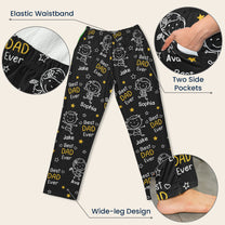 Best Dad Ever Custom Kids Pet - Personalized Lounge Pants