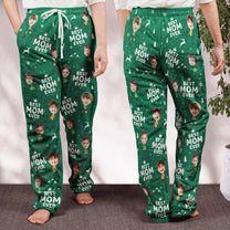 Best Dad Ever Custom Photo - Personalized Photo Fleece Pajamas Pants