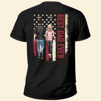 Best Dad Ever - Dad & Kids - Personalized Back Printed Shirt