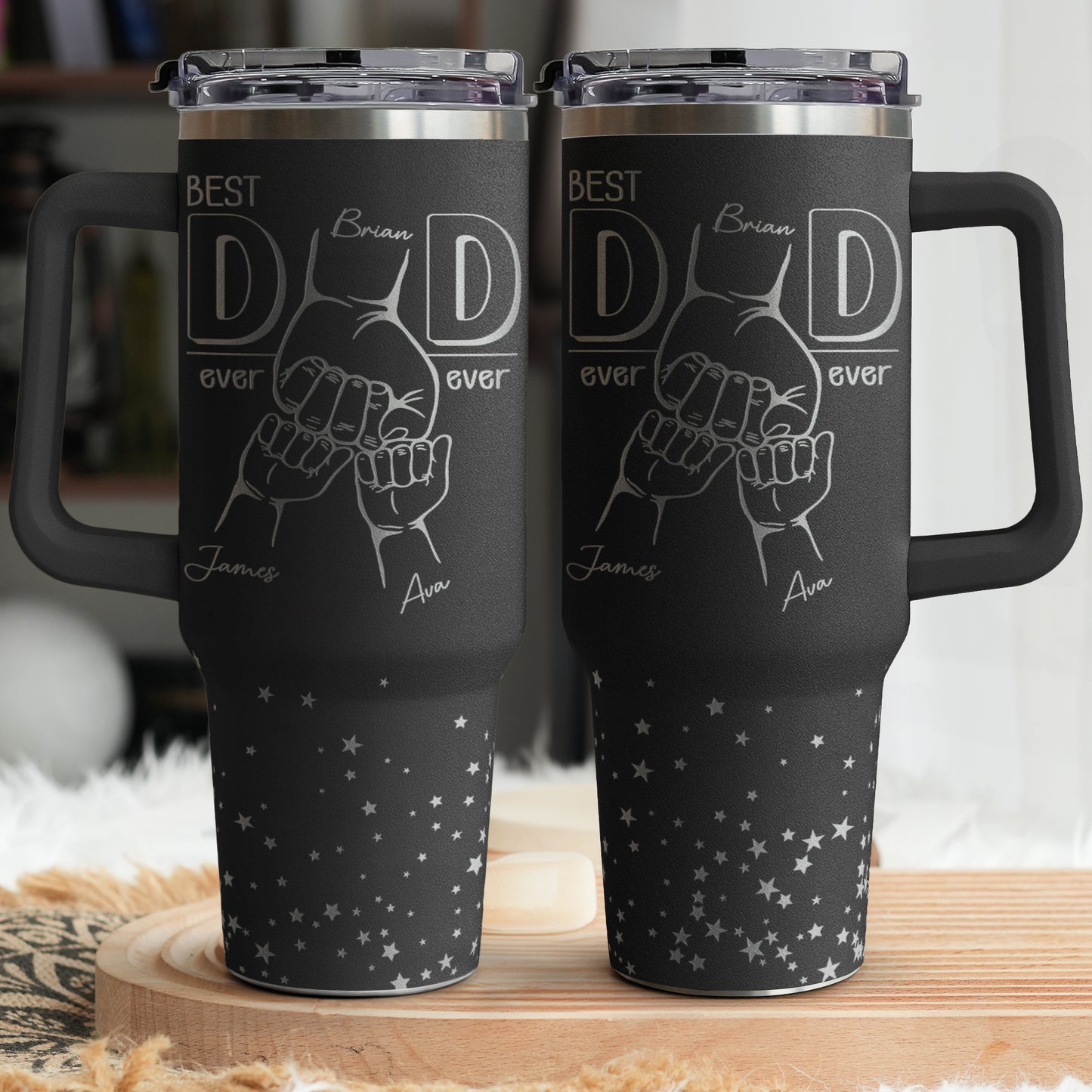 Father's Day Gifts, Best Dad Ever Ever - Personalized 40oz Tumbler