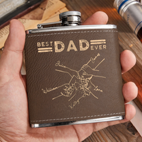 Best Dad Ever Father's Day Gifts - Personalized Leather Flask