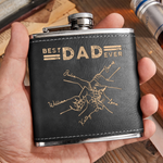 Best Dad Ever Father's Day Gifts - Personalized Leather Flask