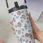 Best Dad Ever Father's Day Gift For Men - Personalized Photo 30oz Tumbler With Handle