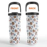 Best Dad Ever Father's Day Gift For Men - Personalized Photo 30oz Tumbler With Handle