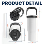 Best Dad Ever Father's Day Gift For Men - Personalized Photo 30oz Tumbler With Handle