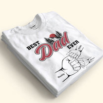 Best Dad Ever Fist Bump Custom Kids' Names - Personalized Shirt