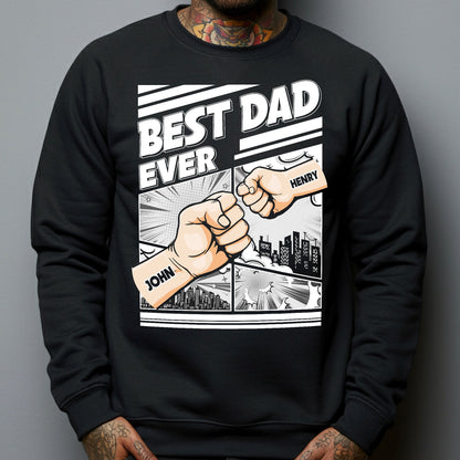 Best Dad Ever - Fist Bump New Version - Personalized Shirt