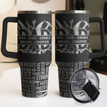 Best Dad Ever Gift Dad Tools Custom Kids Names - Personalized 40oz Tumbler