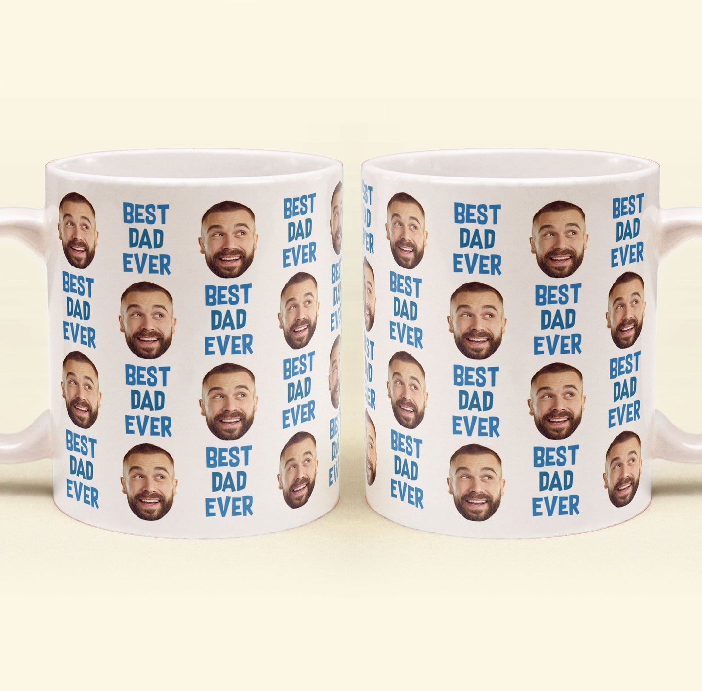 Best Dad Ever Gift For Dad Custom Face - Personalized Photo Mug