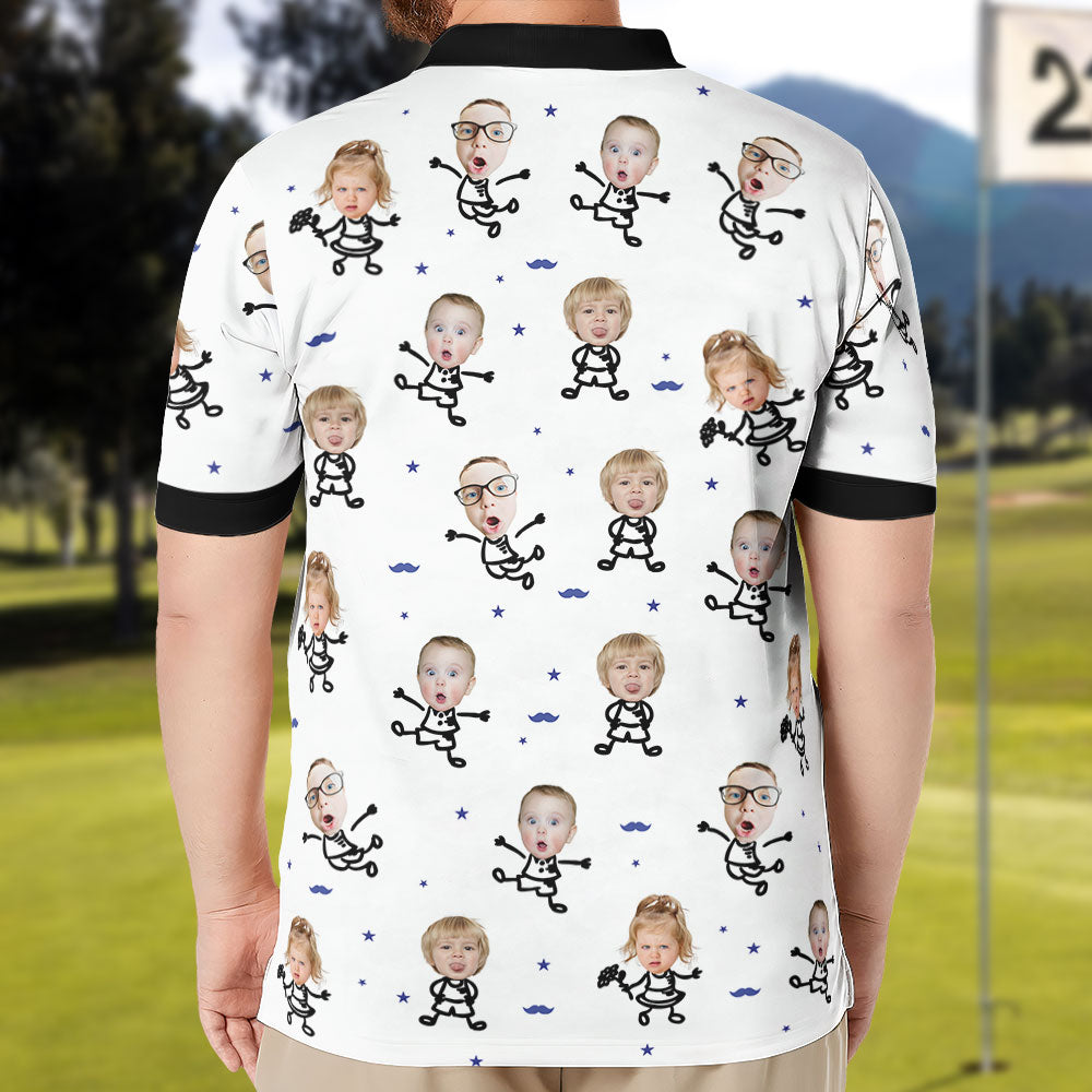 Best Dad Ever Gift For Dad, Grandpa - Personalized Photo Polo Shirt