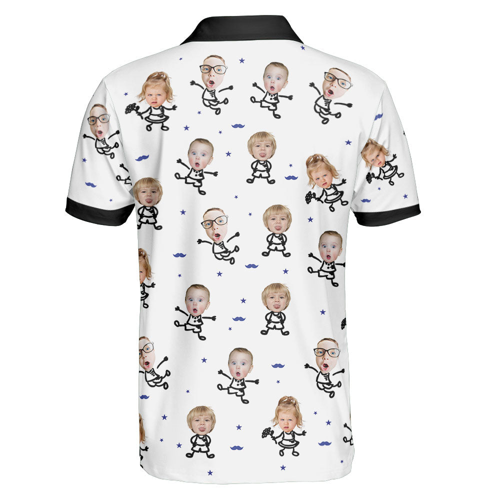 Best Dad Ever Gift For Dad, Grandpa - Personalized Photo Polo Shirt