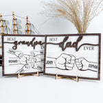 Best Dad Ever - New Version - Personalized Wooden Plaque
