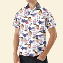 Photo Inserted Best Dad Ever - Personalized Photo Hawaiian Shirt