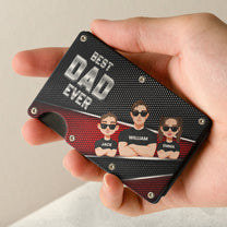 Best Dad Ever - Personalized Metal Wallet