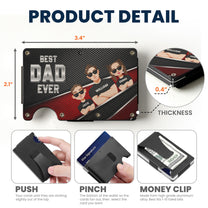 Best Dad Ever - Personalized Metal Wallet