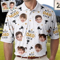 Best Dad Ever - Personalized Photo Polo Shirt