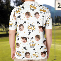 Best Dad Ever - Personalized Photo Polo Shirt