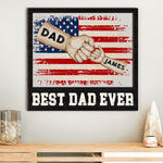 Best Dad Ever - Personalized Wood And Acrylic Wall Art