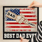 Best Dad Ever - Personalized Wood And Acrylic Wall Art