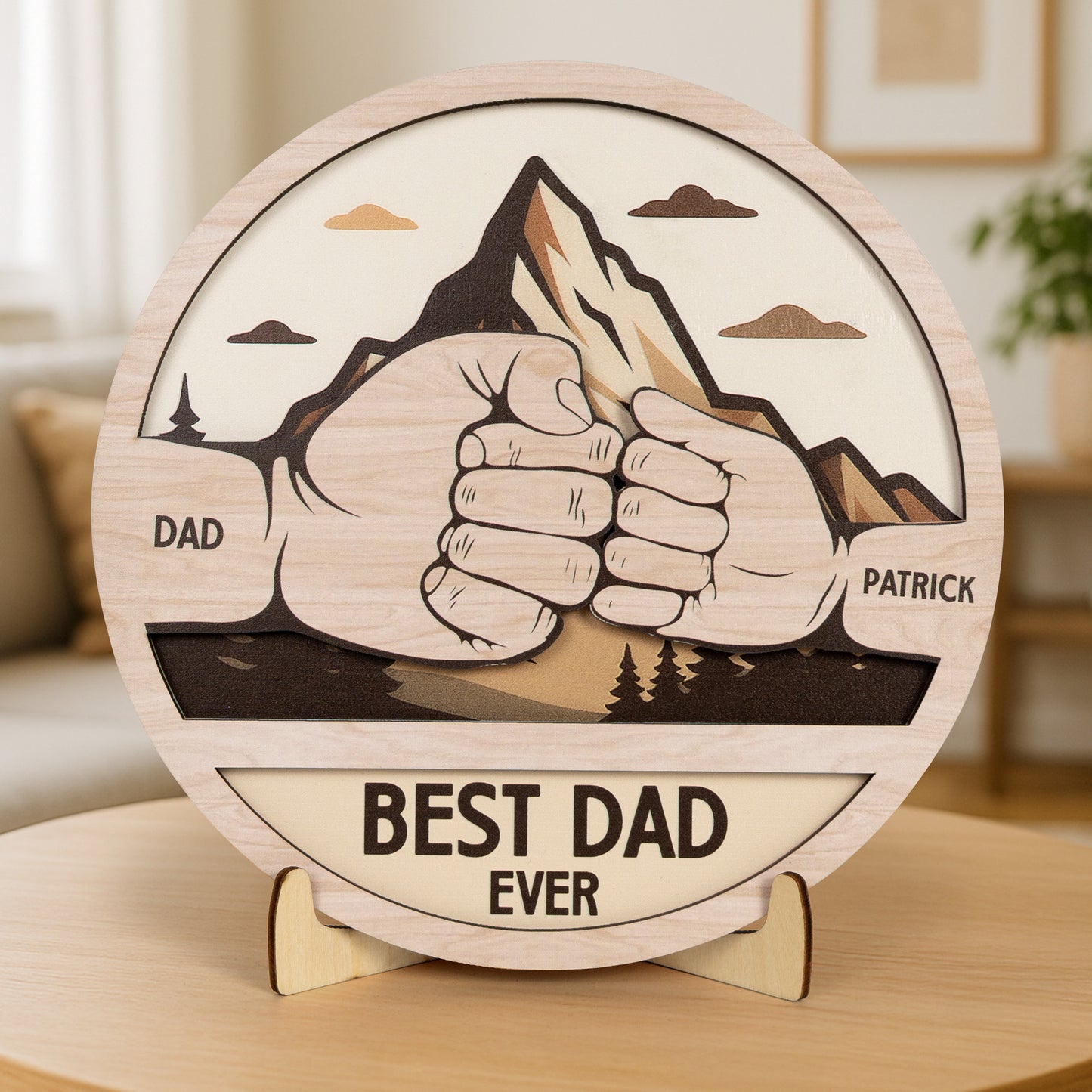 Best Dad Ever - Personalized Wooden Plaque