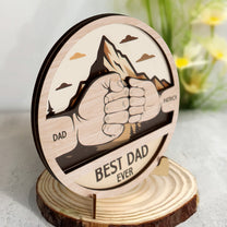 Best Dad Ever - Personalized Wooden Plaque