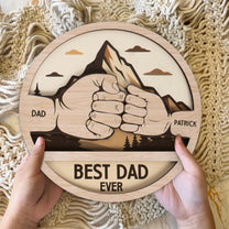 Best Dad Ever - Personalized Wooden Plaque