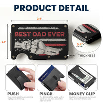 Best Dad Ever Retro Style - Personalized Metal Wallet