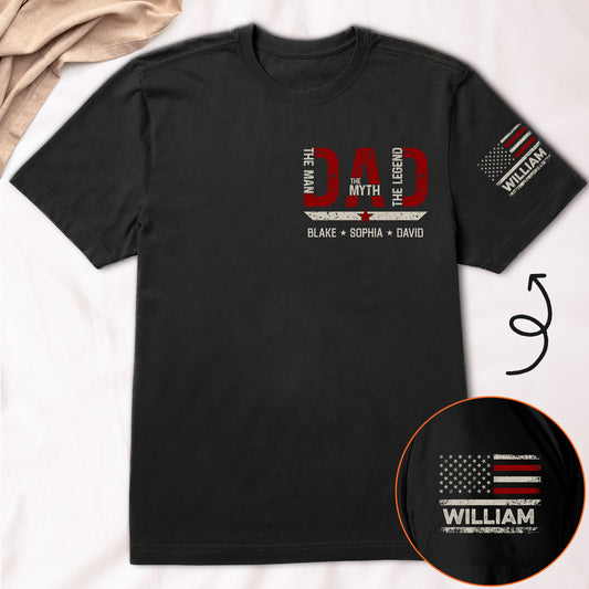 Father's Day Gifts, Best Dad Ever The Man, The Myth, The Legend - Personalized Shirt