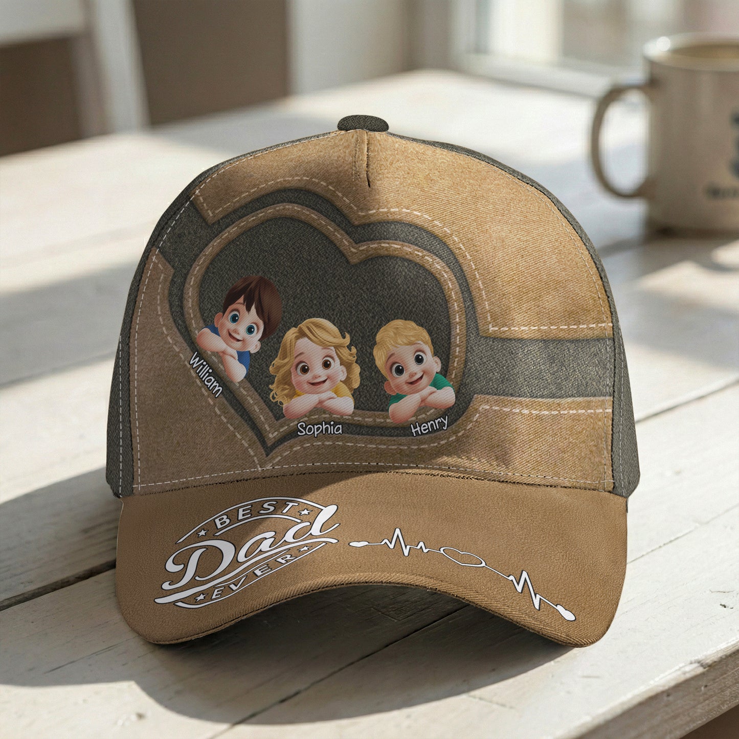 Father's Day Gifts, Best Dad Ever Tilting Head 3D - Personalized Cap