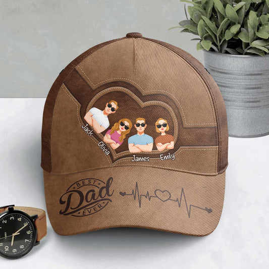 Best Dad Ever - Father's Day Gift Ideas From Daughter, Son - Personalized Classic Cap