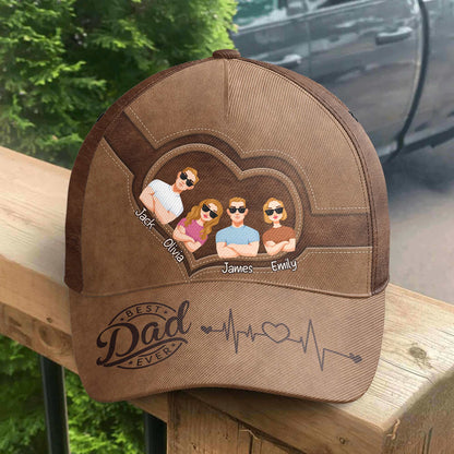 Best Dad Ever - Father's Day Gift Ideas From Daughter, Son - Personalized Classic Cap - Gift For Dad