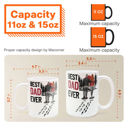 Best Dad Ever - Vintage Dad And Daughter, Son - New Version - Personalized Mug