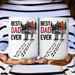 Best Dad Ever - Vintage Dad And Daughter, Son - New Version - Personalized Mug