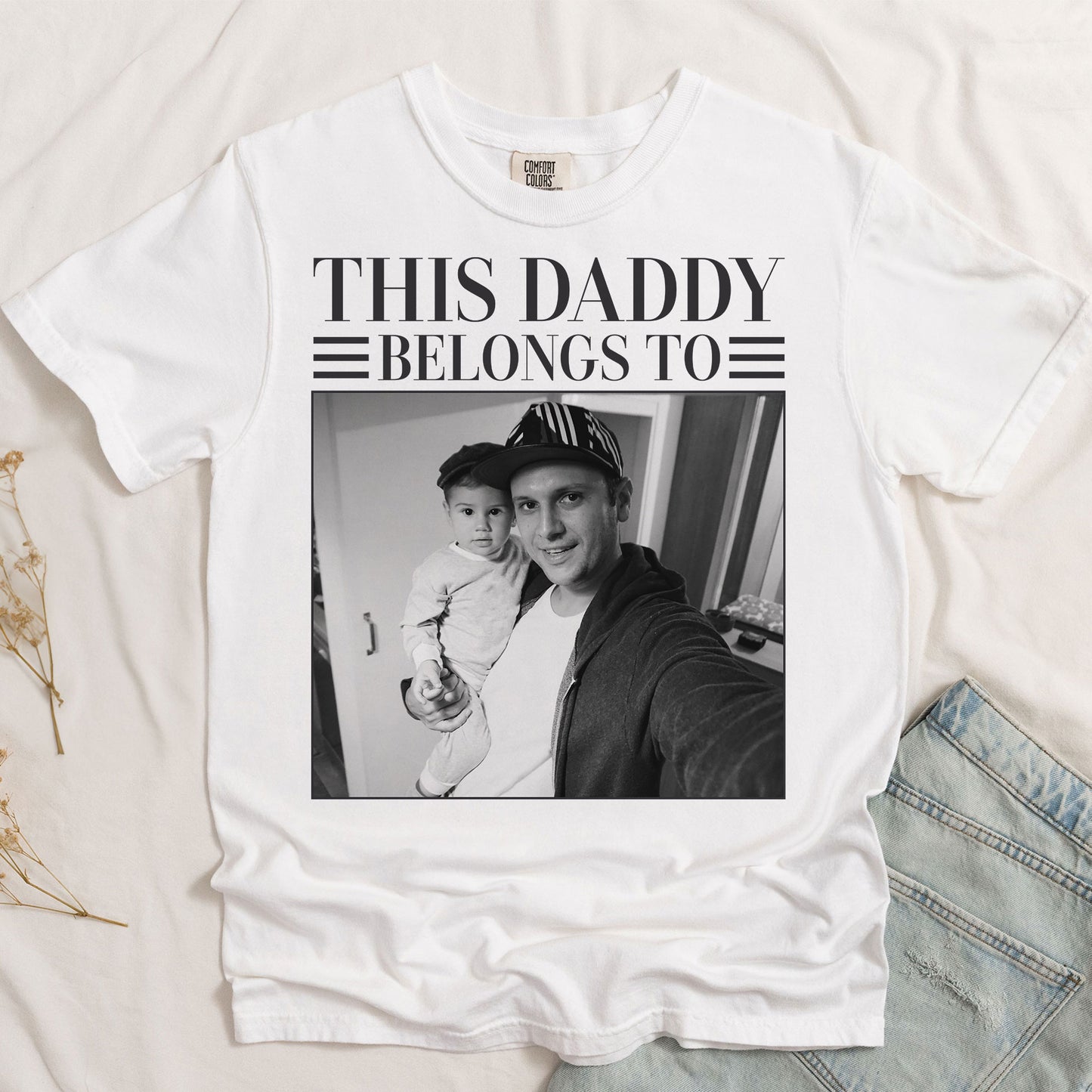 Best Dad Ever - Vintage Version - Personalized Photo Comfort Tee