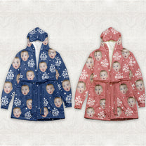 Best Dad Ever, Best Mom Ever, Best Papa Ever, Best Grandma Ever - Personalized Photo Hooded Robe