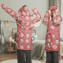 Best Dad Ever, Best Mom Ever, Best Papa Ever, Best Grandma Ever - Personalized Photo Hooded Robe