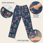 Best Dad Grandpa Ever Custom Photo - Personalized Lounge Pants