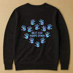 Best Dad Hands Down - Personalized Back Printed Shirt