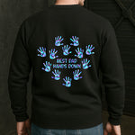 Best Dad Hands Down - Personalized Back Printed Shirt