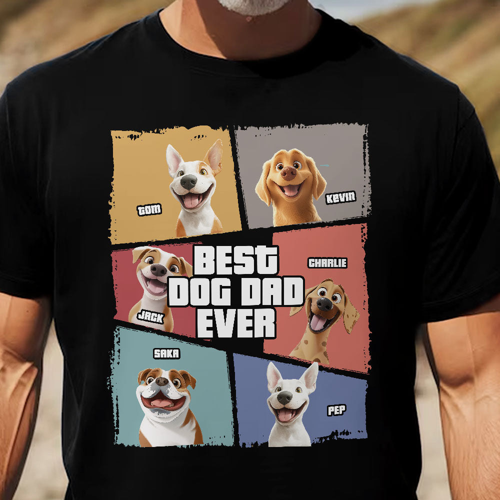 Best Dog Dad Ever New Version - Personalized Shirt