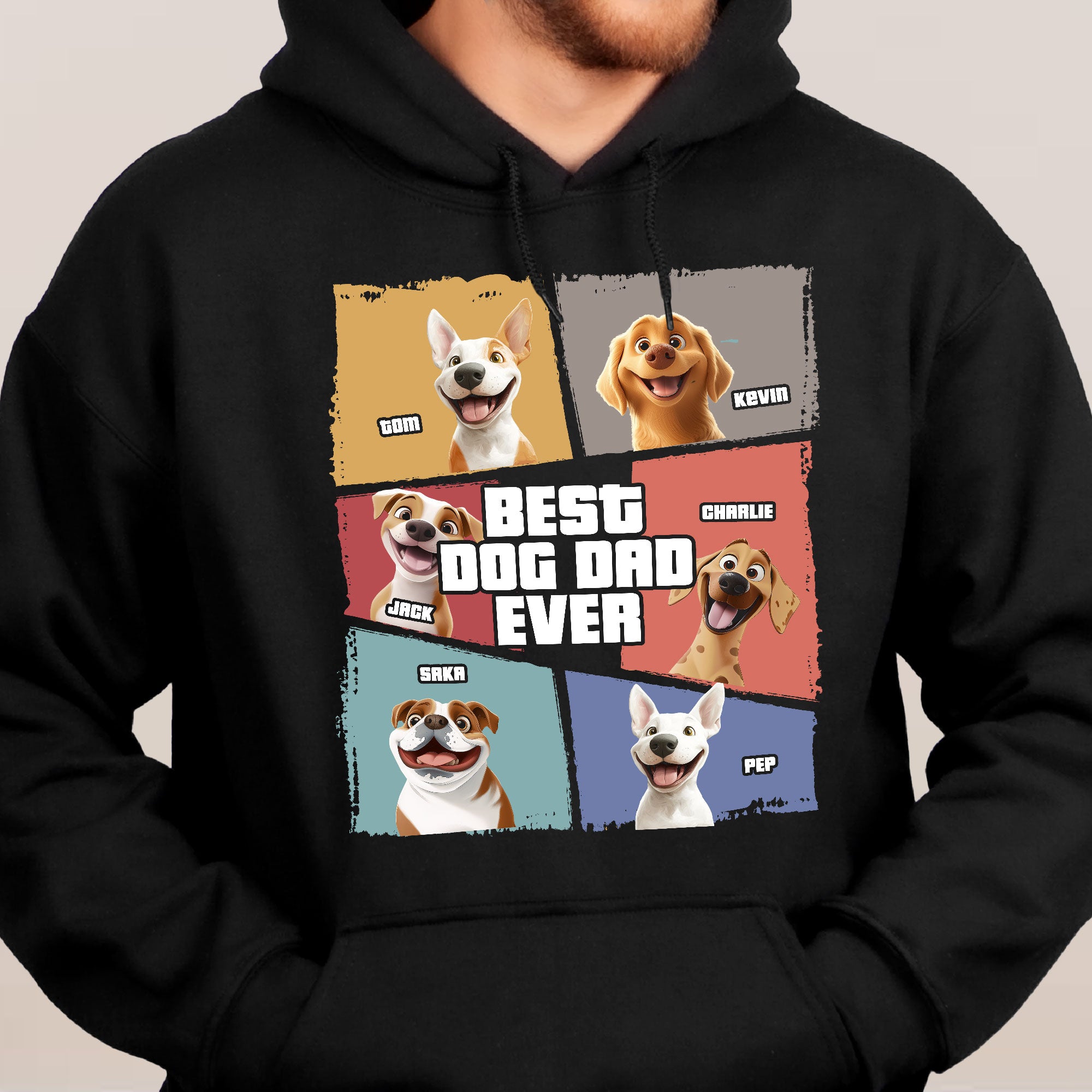 Best Dog Dad Ever New Version - Personalized Shirt